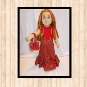 RED Doll Dress fits 18" dolls Custom Made New!